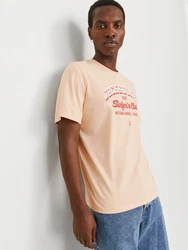 Jack & Jones T-Shirt JJELOGO TEE SS O-NECK 2 COL SS25 SN Orange/Gelb/Khaki/Rosa/Beige