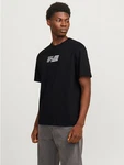 Jack & Jones Rundhalsshirt JJECORP GRAPHIC TEE SS O-NECK NOOS mit Logo Print Schwarz Jack & Jones Rundhalsshirt JJECORP GRAPHIC TEE SS O-NECK NOOS mit Logo Print Schwarz