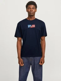 Rundhalsshirt JJECORP GRAPHIC TEE SS O-NECK NOOS mit Logo Print