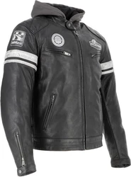 Helstons Motorradjacke Riposte Grau/Dunkelgrün/Dunkelgrau/Schwarz
