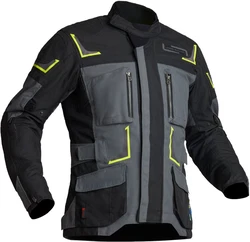 Lindstrands Motorradjacke Myrvik Gelb/Grün/Dunkelgrau/Grau