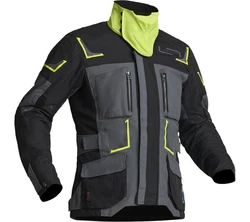 Lindstrands Motorradjacke Myrvik Gelb/Grün/Dunkelgrau/Grau