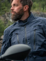 Halvarssons Motorradjacke Gruven Dunkelblau/Hellblau/Grau/Blau