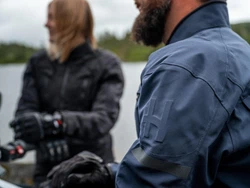 Halvarssons Motorradjacke Gruven Dunkelblau/Hellblau/Grau/Blau