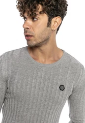 RedBridge Strickpullover Broken Arrow Grau/Hellgrau/Dunkelgrau
