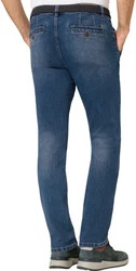 HENSON&HENSON Chinohose Hellblau/Dunkelblau/Blau