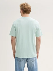 TOM TAILOR Denim T-Shirt Relaxed Fit Grün/Hellgrün/Hellblau/Türkis