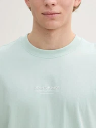 TOM TAILOR Denim T-Shirt Relaxed Fit Grün/Hellgrün/Hellblau/Türkis