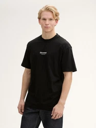 TOM TAILOR Denim T-Shirt Relaxed Fit Schwarz