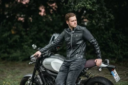 Black-Cafe London Motorradjacke Milano Schwarz