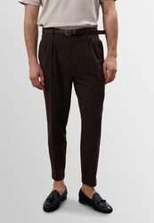 Antioch Strandhose High Waist Belted Dunkelbraun/Khaki/Dunkelrot/Braun