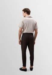 Antioch Strandhose High Waist Belted Dunkelbraun/Khaki/Dunkelrot/Braun