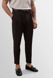 Antioch Strandhose High Waist Belted Dunkelbraun/Khaki/Dunkelrot/Braun