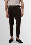 Antioch Strandhose High Waist Belted Dunkelbraun/Khaki/Dunkelrot/Braun