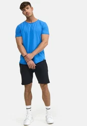 Indicode Kurzarmshirt Willbur Tee Hellblau/Blau