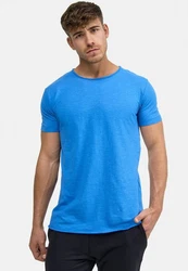Indicode Kurzarmshirt Willbur Tee Hellblau/Blau