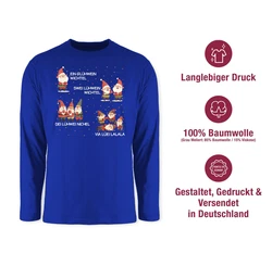 Shirtracer Rundhalsshirt Ein Glühwein Zwei Glühwein Blau/Rosa