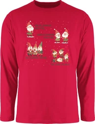 Shirtracer Rundhalsshirt Ein Glühwein Swei Glühwein Dunkelrot/Rot/Rosa