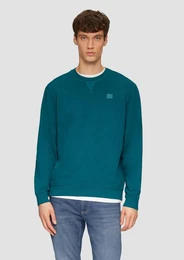 Sweatshirt Sweatshirt mit Garment Dye und Logo-Detail Garment Dye