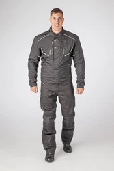 Lindstrands Motorradjacke Halden Schwarz/Grau/Dunkelgrau/Weiß