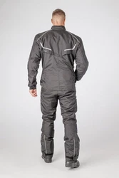 Lindstrands Motorradjacke Halden Schwarz/Grau/Dunkelgrau/Weiß