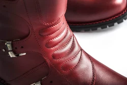 Stylmartin Continental Motorradstiefel Rot/Dunkelrot
