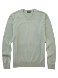 OLYMP V-Ausschnitt Pullover Strick Casual Türkis/Grün
