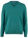 OLYMP V-Ausschnitt Pullover Strick Casual Türkis/Grün