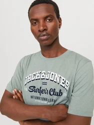 Jack & Jones T-Shirt JJELOGO TEE SS O-NECK 2 COL SS25 SN Grün/Hellgrün/Dunkelgrün