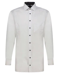 OLYMP Businesshemd LUXOR Modern Fit Weiß/Grau/Creme/Dunkelblau