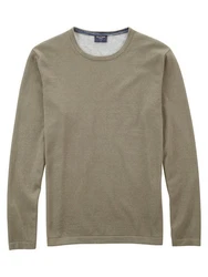 OLYMP Pullover Strick Casual Crew Neck Grün/Dunkelgrün/Türkis