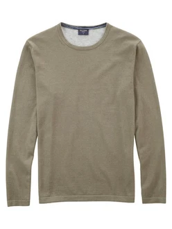 OLYMP Pullover Strick Casual Crew Neck Grün/Dunkelgrün/Türkis