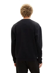 TOM TAILOR Denim Sweatshirt mit Logoprint Hellblau/Schwarz/Dunkelblau/Beige