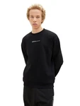 TOM TAILOR Denim Sweatshirt mit Logoprint Hellblau/Schwarz/Dunkelblau/Beige
