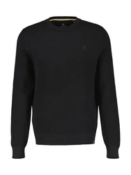 LERROS Rundhalspullover Schwarz