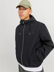 Jack & Jones Blouson JJELEGACY LIGHT JACKET HOOD NOOS Schwarz/Dunkelblau