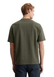 Marc O'Polo T-Shirt Bio-Baumwoll-Jersey Khaki/Dunkelgrün