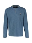 LERROS Sweatshirt Serafino-Langarmshirt Grau/Blau/Dunkelblau/Hellblau