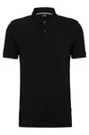 BOSS Poloshirt Regular Fit Schwarz/Dunkelblau