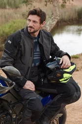 Richa Motorradjacke Cyclone 2 Gore-Tex Dunkelgrau/Schwarz/Beige/Grau/Braun