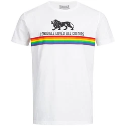 Lonsdale T-Shirt NELSON Weiß/Mischfarben/Grün/Braun/Creme