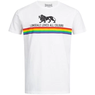 Lonsdale T-Shirt NELSON Weiß/Mischfarben/Grün/Braun/Creme