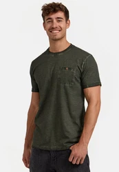 Indicode T-Shirt INKilmon Dunkelgrün/Khaki