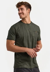 Indicode T-Shirt INKilmon Dunkelgrün/Khaki