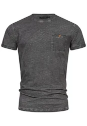 Indicode T-Shirt INKilmon Dunkelgrau/Grau/Schwarz/Braun/Hellgrau