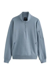 Kapuzensweatshirt Utility-Hoodie mit Reiverschlussausschnitt (1-tlg)