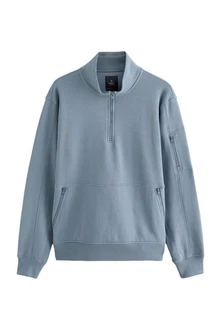 Next Kapuzensweatshirt Utility-Hoodie mit Reißverschlussausschnitt