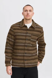!Solid Hemdjacke SDMICHA Braun/Beige/Dunkelgrün