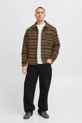 !Solid Hemdjacke SDMICHA Braun/Beige/Dunkelgrün