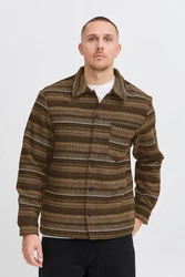 !Solid Hemdjacke SDMICHA Braun/Beige/Dunkelgrün